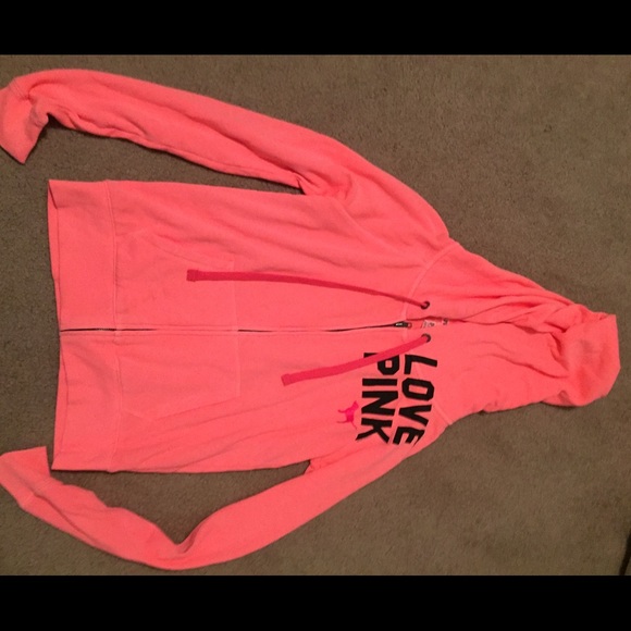 Victoria's Secret PINK coral zip up