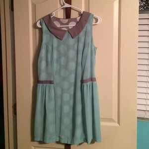 Teal Polka Dot Dress