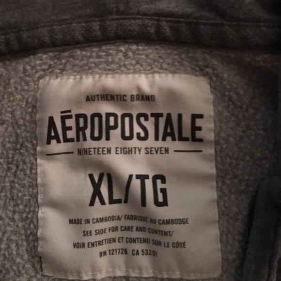 Gray Aeropostale zip up hoodie - Picture 2 of 2