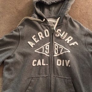 Gray Aeropostale zip up hoodie