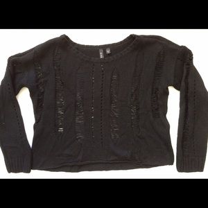 Guess Black Crop Sweater XS