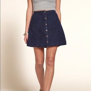 Faux Suede A-Line skirt
