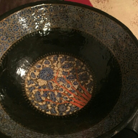 Paper mache handmade bowl from Kashmir India