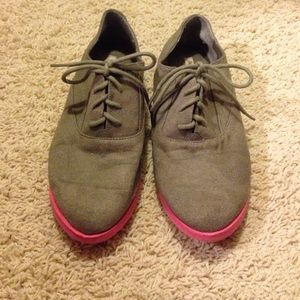 Grey Suede Oxfords