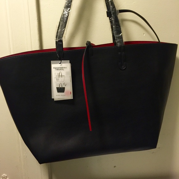 ZARA Reversible Black & Red Purse