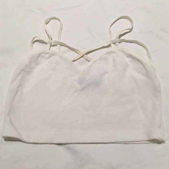 White cris cross bralette