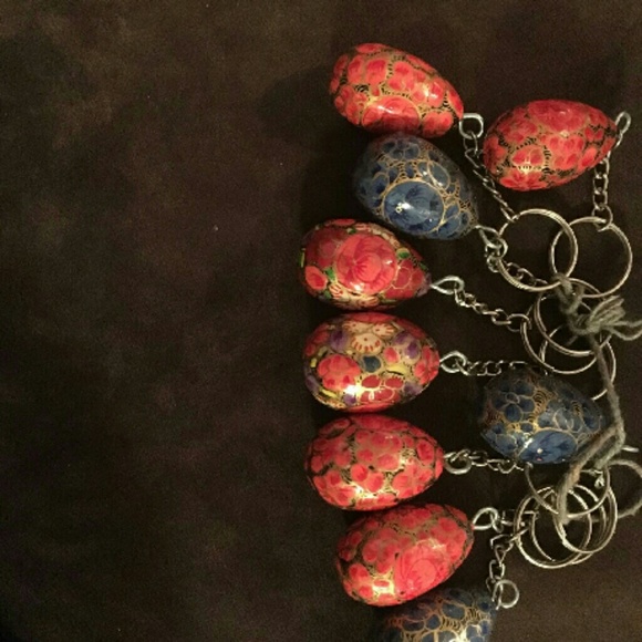 Good luck handmade paper mache keychains from Kash