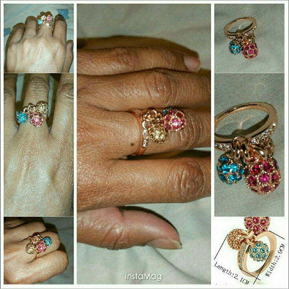 Beautiful Roxi Gold plated dangle ring - Picture 4 of 4