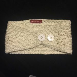 Merona two buttoned headband w/ gold sparkles