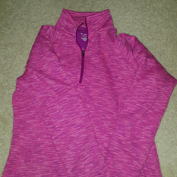 Magenta half zip pullover