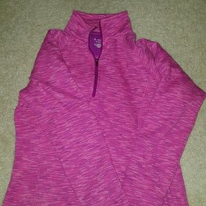 Magenta half zip pullover