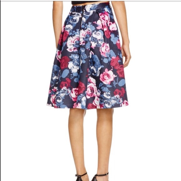 Aqua Skirts Aqua Floral Print Pleated Skirt Poshmark