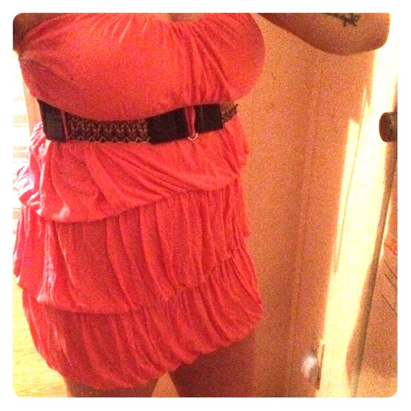 Strapless Coral dress