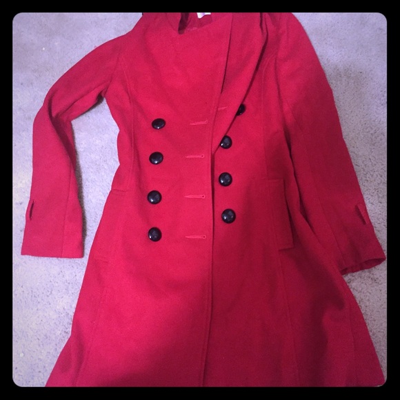 Red peacoat