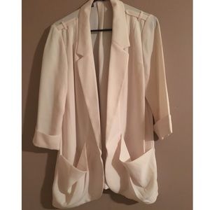 Oversized White Blazer