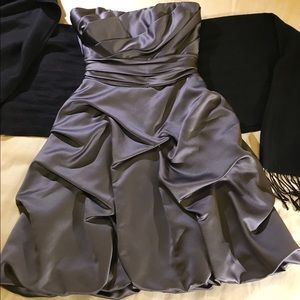 ⚡️CLEARANCE⚡️Davids Bridal Gunmetal Cocktail Dress