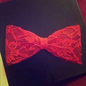 Lace Red Hair Bow