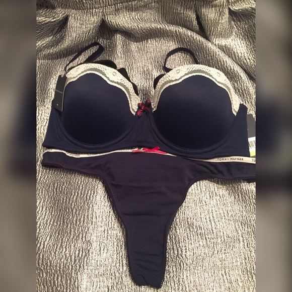 Navy blue bra+ panties - Picture 1 of 3