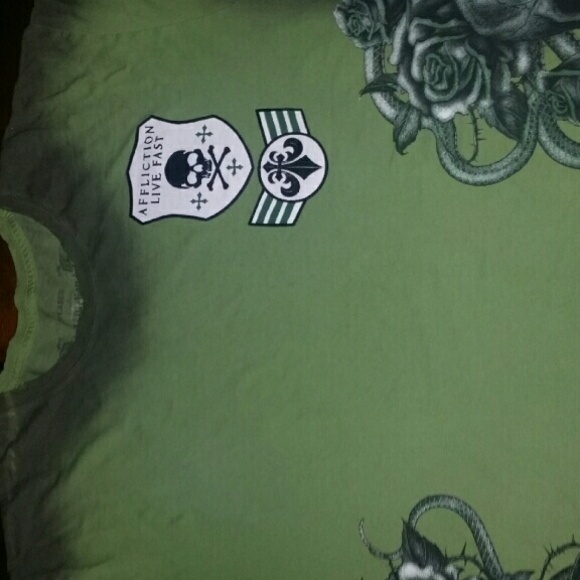 Mens xl Green Affliction shirt