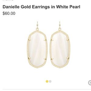 Kendra Scott white pearl shell earrings