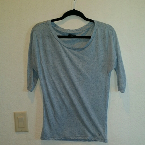 Light Blue Cotton 3/4 Sleeve Shirt - Picture 1 of 3