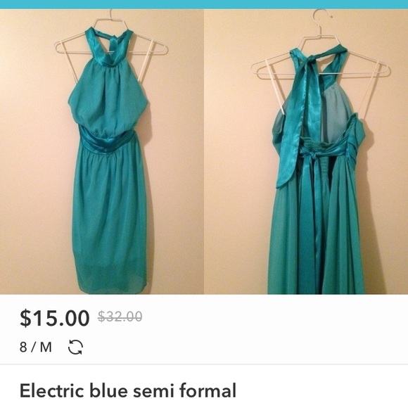 Blue cocktail dress - Picture 1 of 1