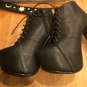 Faux Leather Bootsx