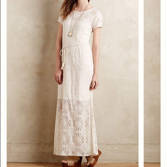 Anthropologie Lilka Bellflower Lace Dress Size S