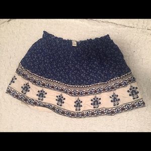 blue and white Forever 21 skirt