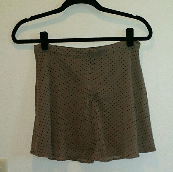 Brown and Black Polka Dot Skirt - Picture 2 of 3