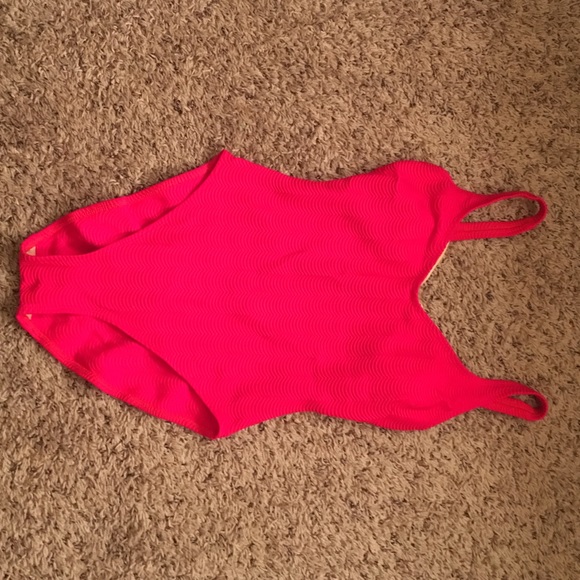 One piece bathing suit.