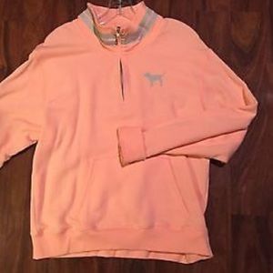 Victoria's Secret Pink, Orange Half-Zip (Xsmall)