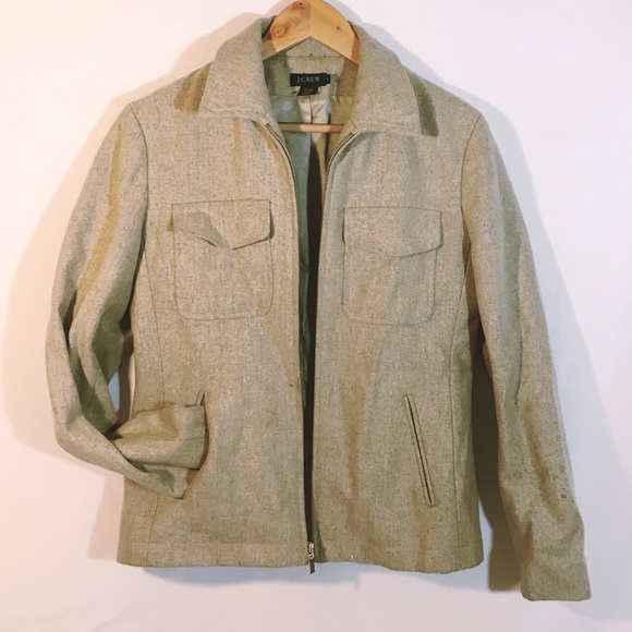J. Crew Jackets & Blazers - J.Crew taupe wool bomber jacket coat