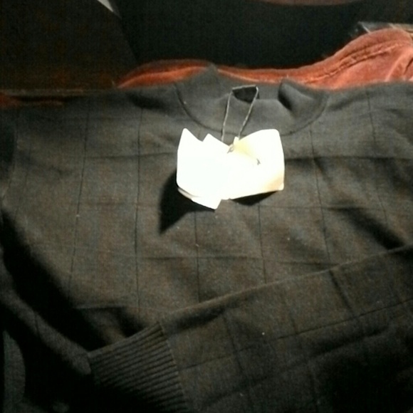 Men's black silk sweater