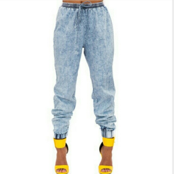 Soft denim joggers