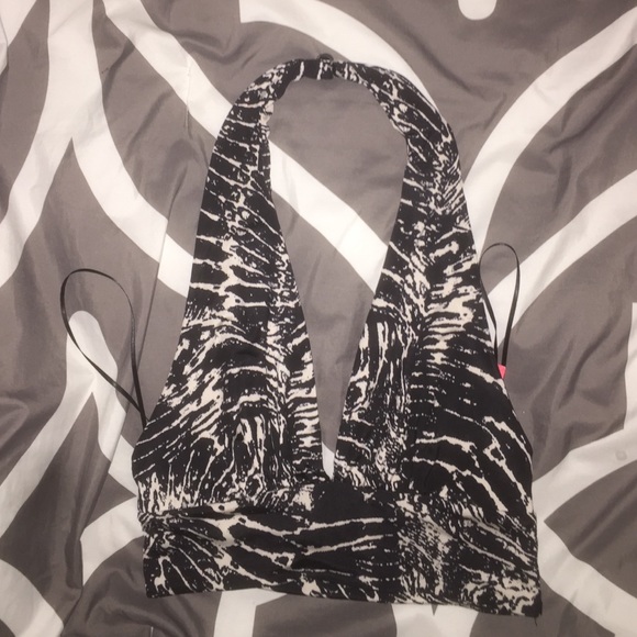 Print halter bralet