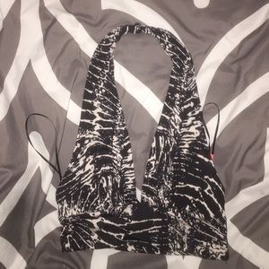 Print halter bralet