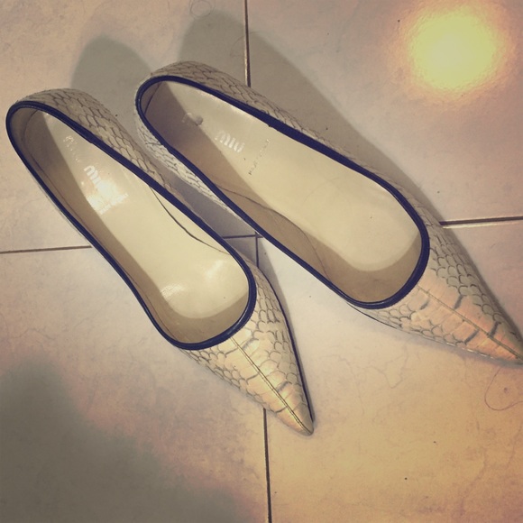 Miu Miu snake skin heels