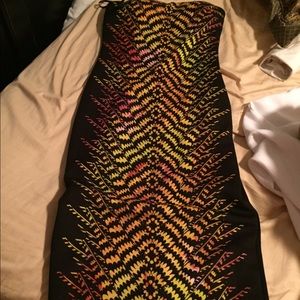 Strapless midi dress