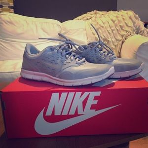 Gray Nike sneakers