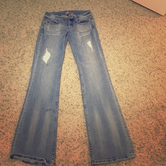 Miss me washes out flare jeans