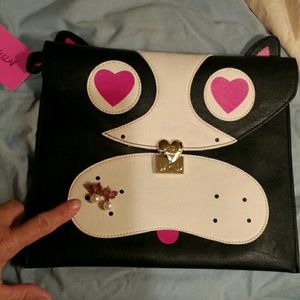 Betsey Johnson pug case and pearl drop earrings