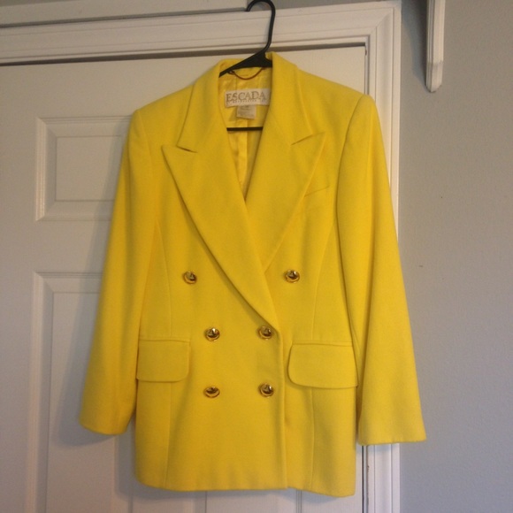 Vintage Bright Yellow Escada Blazer