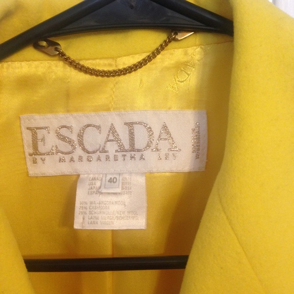 Vintage Bright Yellow Escada Blazer