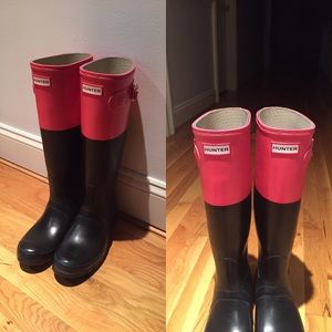 Color Block Hunter Boots