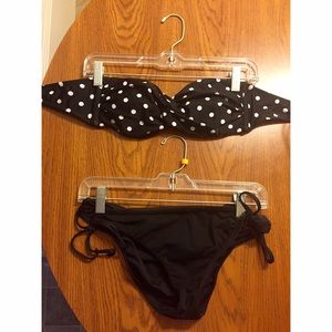 Black polka dot bikini 2 piece.