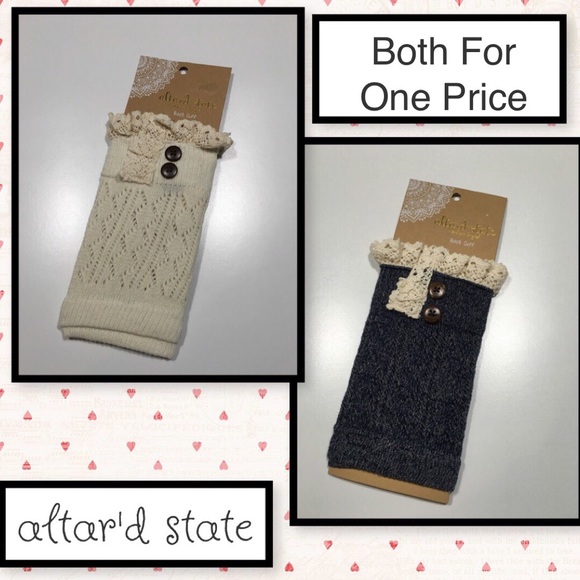 Altar'd State Accessories - Altar'd State lace trim boot cuffs