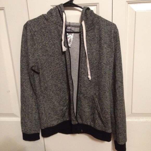 Grey zip up hoodie