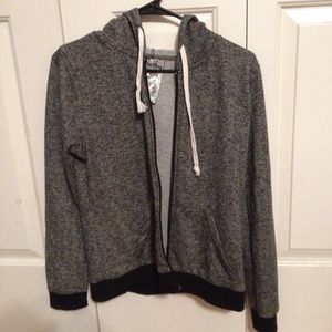 Grey zip up hoodie