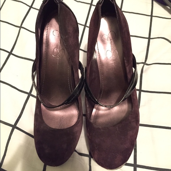 Purple Jessica Simpson high heels
